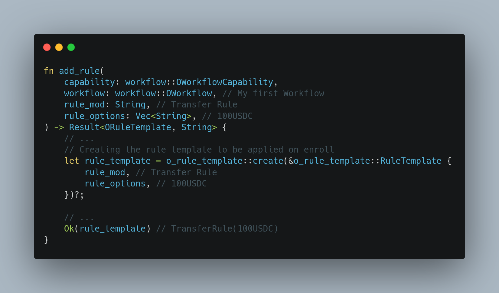 Add rule to workflow